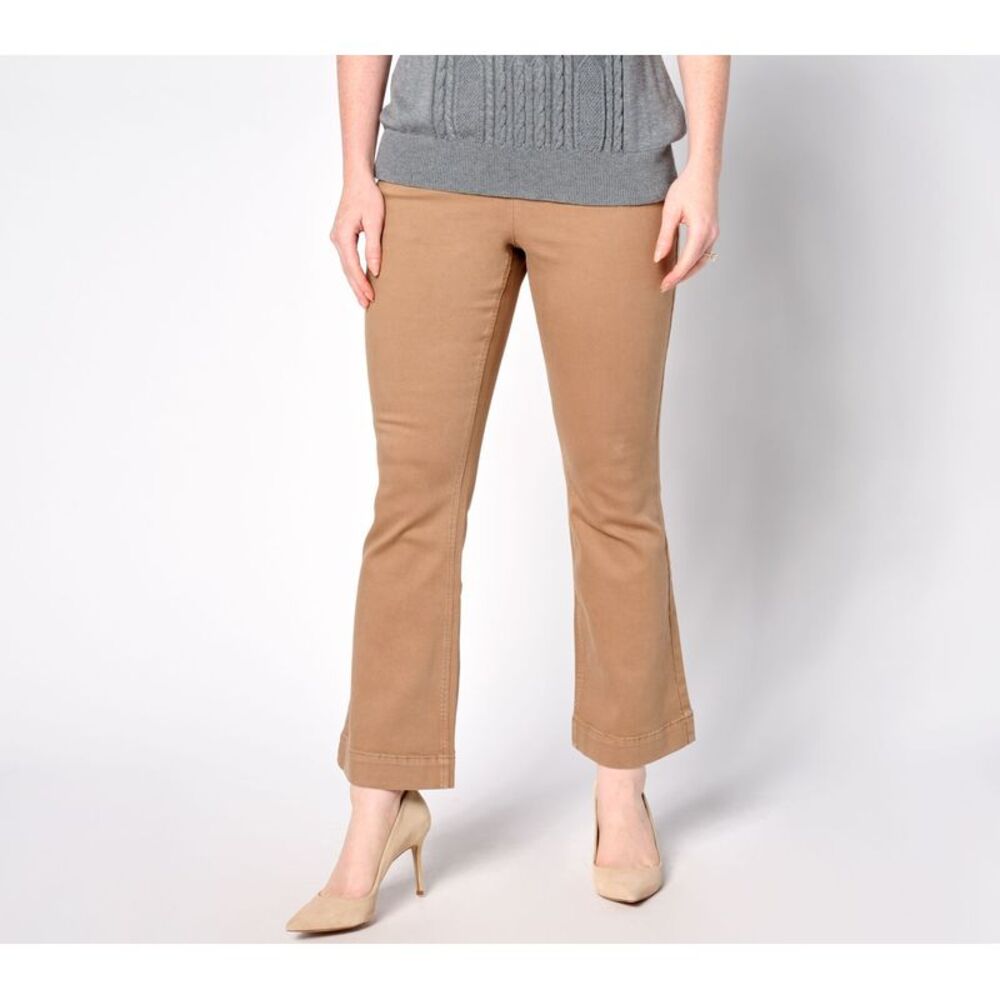 Wacoal Women's Petite Pants 16P True Denim Color Pull On Ankle Brown A653155